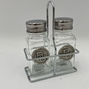 Heritage Pewter Baylor University in Texas Salt and Pepper Shakers with Caddy